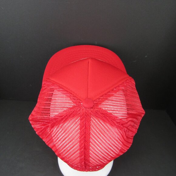 Butts County Historical Society Men's Red Wide Brim Mesh Back Snapback Cap Hat - Picture 5 of 8